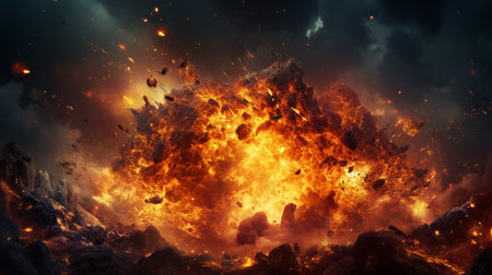 Explosion with fireの素材