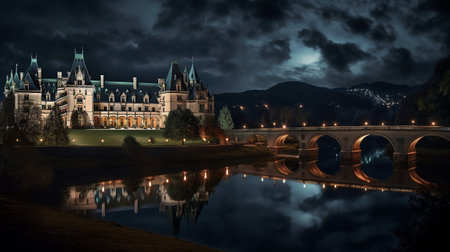 Night view of Biltmore Estateの素材