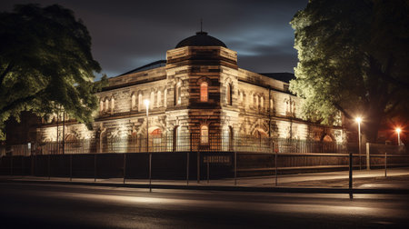 Night view of Old Melbourne Gaolの素材