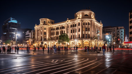 Night view of Nelson Mandela Squareの素材