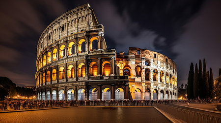 Night view of The Colosseumの素材