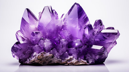 Photo of Amethyst isolated on white backgroundの素材