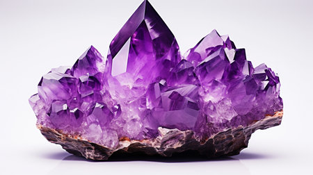Photo of Amethyst isolated on white backgroundの素材