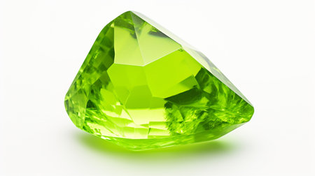 Photo of Peridot isolated on white backgroundの素材