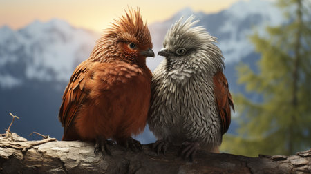 photo of heart-melting two Arabian Oryxs with an emphasis on expression of loveの素材