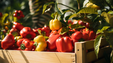 Freshly picked Ackee fruit from garden placed in the boxesの素材