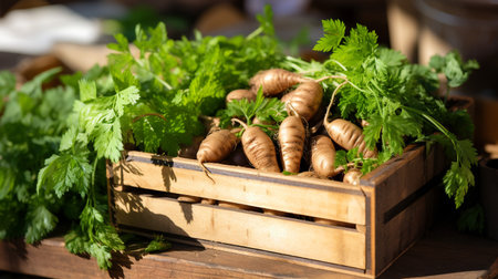 Freshly picked Tamarind fruit from garden placed in the boxesの素材