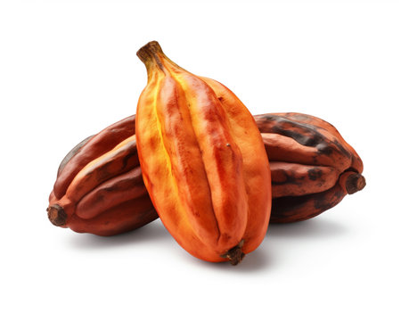 Photo of Cacao isolated on white backgroundの素材