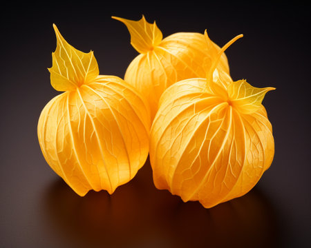 Photo of Physalis isolated on white backgroundの素材