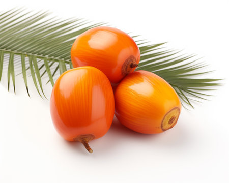 Photo of Palm fruit isolated on white backgroundの素材