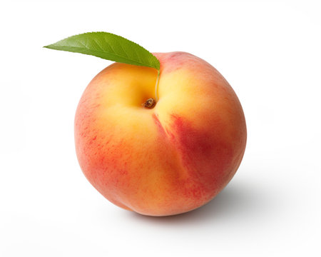 Photo of Peach isolated on white backgroundの素材