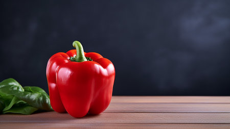 Photo of Bell pepper on a minimalist tableの素材