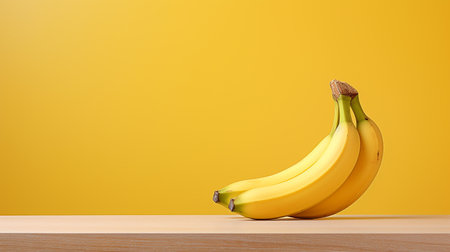 Photo of Banana on a minimalist tableの素材