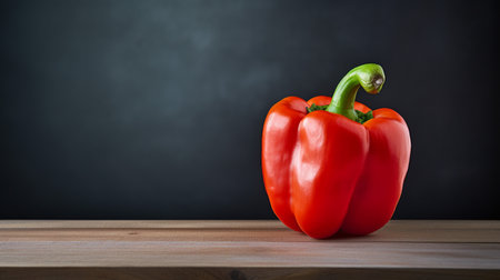Photo of Bell pepper on a minimalist tableの素材