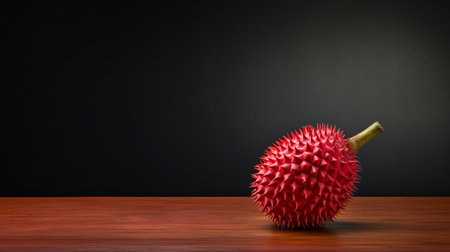 Photo of Red durian on a minimalist tableの素材
