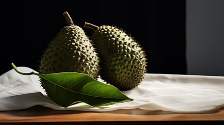 Photo of Soursop on a minimalist tableの素材