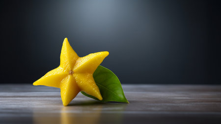 Photo of Starfruit on a minimalist tableの素材