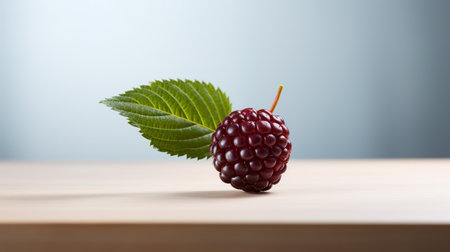 Photo of Salalberry on a minimalist tableの素材