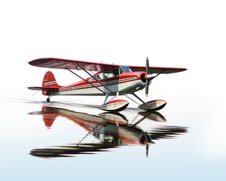 Floatplane on white backgroundの素材