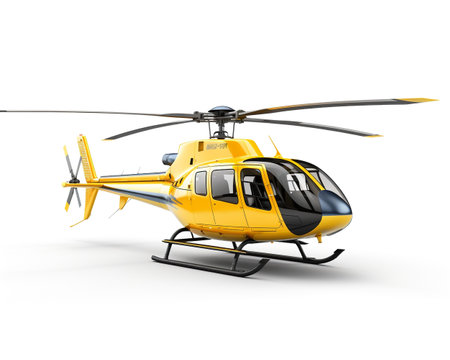 Helicopter on white backgroundの素材