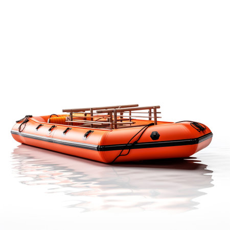 Raft on white backgroundの素材