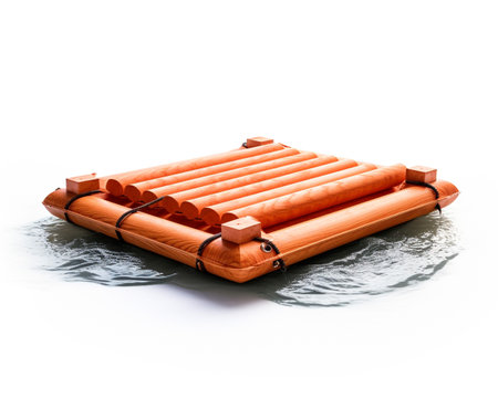 Raft on white backgroundの素材