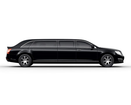 limousine on white backgroundの素材