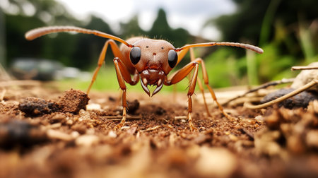 Photo of Bulldog Ant on a groundの素材
