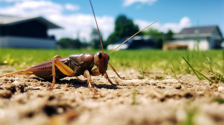 Photo of Cricket on a groundの素材