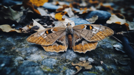 Photo of Moth on a groundの素材