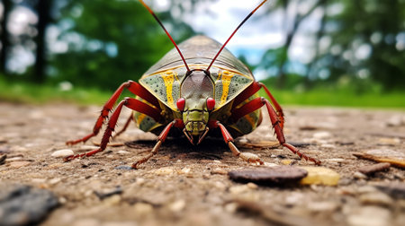 Photo of Shield Bug on a groundの素材