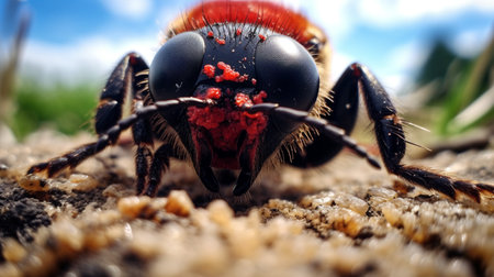 Photo of Velvet Ant on a groundの素材