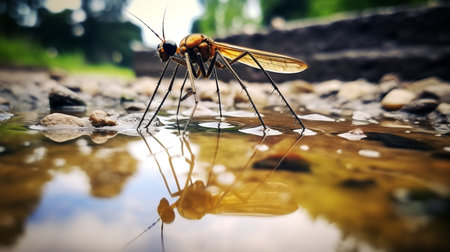 Photo of Water Strider on a groundの素材