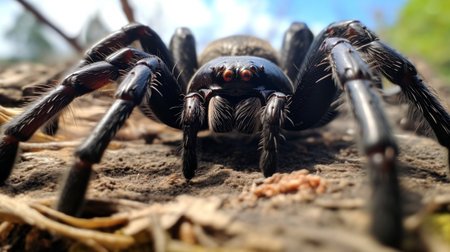 Photo of Trapdoor Spider on a groundの素材