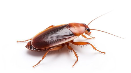 Photo of Cockroach isolated on white backgroundの素材