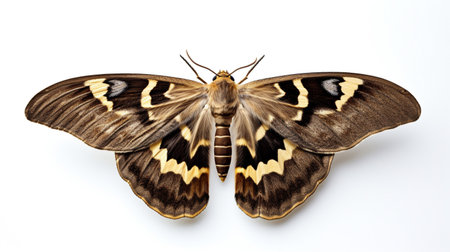 Photo of Moth isolated on white backgroundの素材