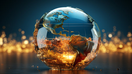 3d illustration of global warmingの素材