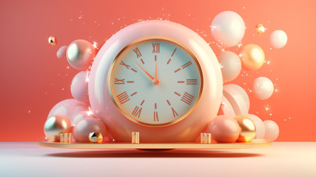 3d illustration new year eveの素材