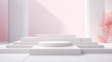 3D White box luxury product display podium platformsの素材