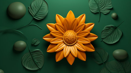 living forest green sunflower yellow terracotta liquid plasmaの素材