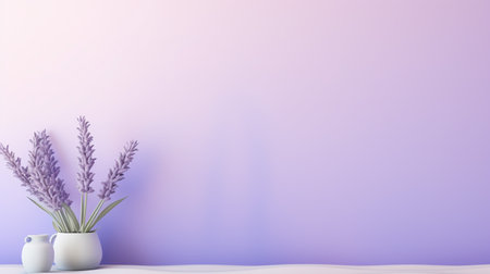 A calming Lavender background that creates a serene and peaceful atmosphereの素材