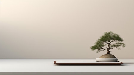 A minimalist desktop with a virtual Zen gardenの素材