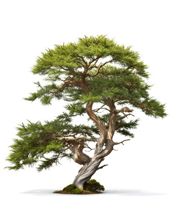 The Ashbrittle Yew isolated on white backgroundの素材