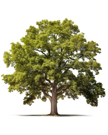 The Oak of Mamre isolated on white backgroundの素材