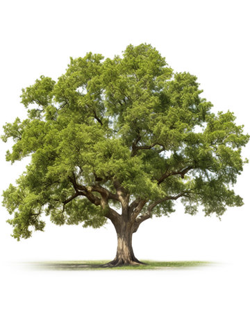 The Water Oak isolated on white backgroundの素材