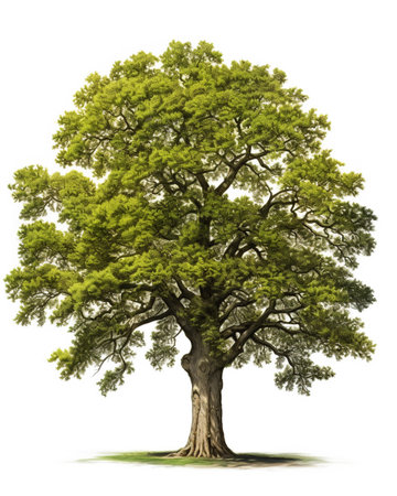 The Lady Oak of Fredville isolated on white backgroundの素材