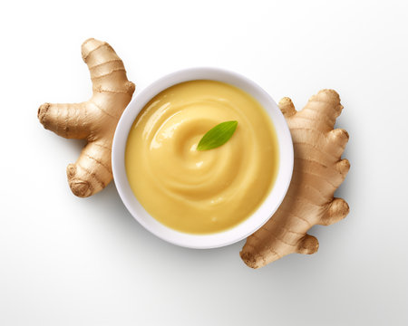 Ginger Sauce isolated on white backgroundの素材