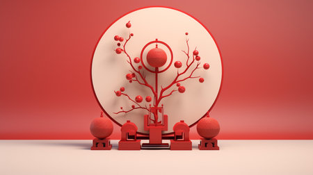 Poster of chinese new yearの素材