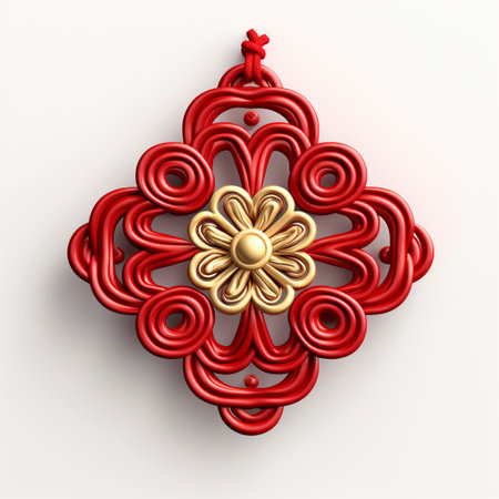 Chinese Knots on White Backgroundの素材