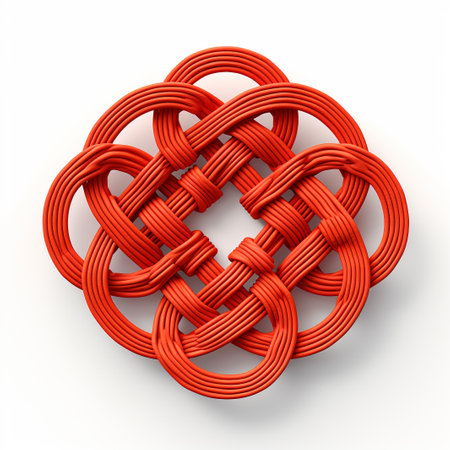 Chinese Knots on White Backgroundの素材